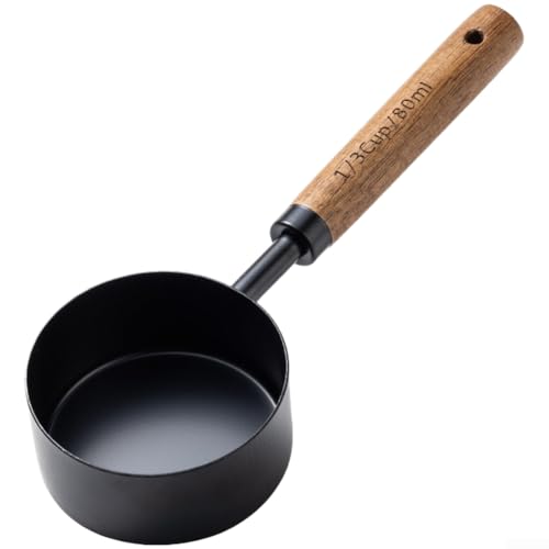 Messwerkzeug-Set aus Edelstahl, 8-teilig, mit Walnuss-Griff für konsistente Portionierung von Zutaten bei Hauskoch- und Backaufgaben (Q)