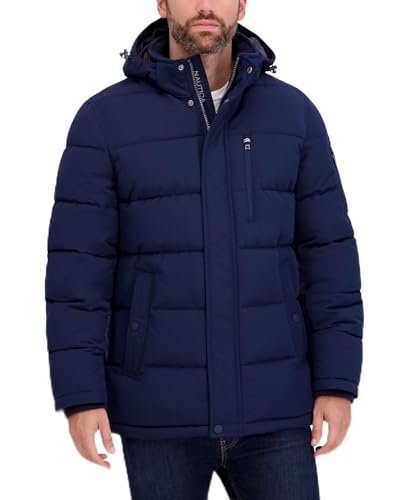 Image of Nautica Men's Heavyweight Puffer Jacket - Parka Winter Coat, Regular, Big & Tall Sizes