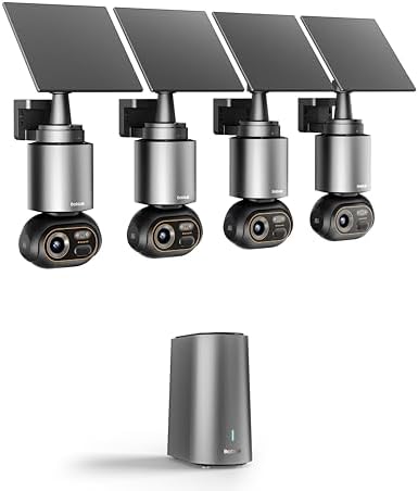 BOTSLAB Security Cameras Wireless Outdoor, 4 Cam-Kit, 4K Color Ni...
