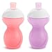 Munchkin Click Lock Bite Proof Sippy Cup, Pink/Purple, 9 Ounce, 2 Count