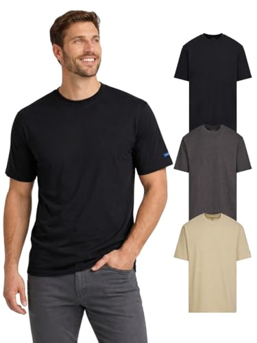 Wrangler Big and Tall T-Shirts for Men, 3 Pack Cotton Men Big and Tall T Shirt