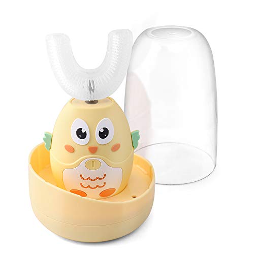 Automatic Kids Electric Toothbrush 360 Degrees U Type Cartoon Toothbrush Sonic Wave USB