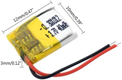 Amazon | リチウムポリマーバッテリー 3.7v 40mah 301012、充電式