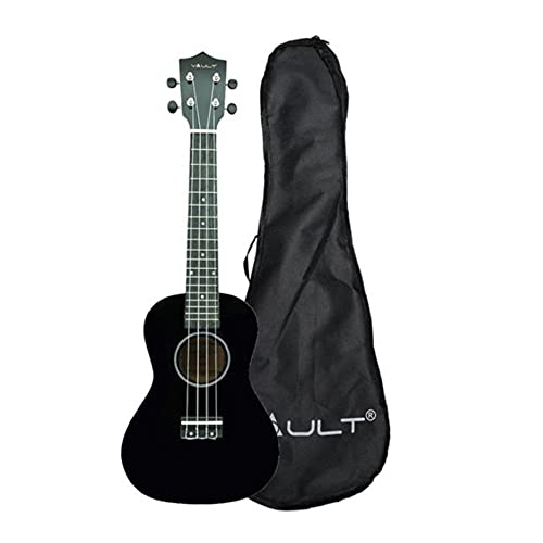 Vault UK-003 Concert Colourful Ukulele 23 inch With Gig Bag - Black (Image - 1)