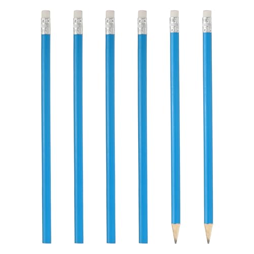 Lápices de Madera Redondos PATIKIL HB, Pack x6 con Borrador miniatura 1