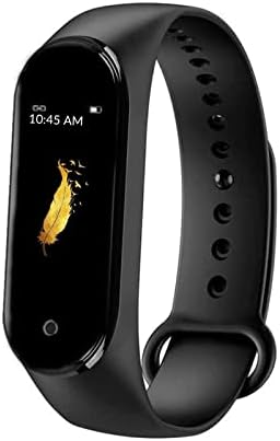 TechKing (Today Only Latest: 12 Years Warranty M4 Smart Band Fitness Tracker Watch Heart Rate Activity Tracker Water Resistant with Body Functions Like Step Counter, Calorie Counter