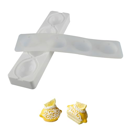 YapitHome Molde de silicona 3D para tartas, figura de limón, antiadherente para pasteles y postres, herramienta flexible para hornear en casa y pasteles 3D (diseño de limón de silicona)