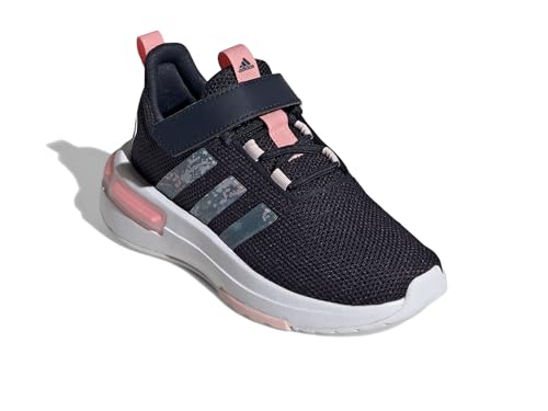 adidas Racer TR23 Elastic Lace & Strap Sneaker, Legend Ink/Semi Pink Spark/Sandy Pink, 7 US Unisex Big Kid