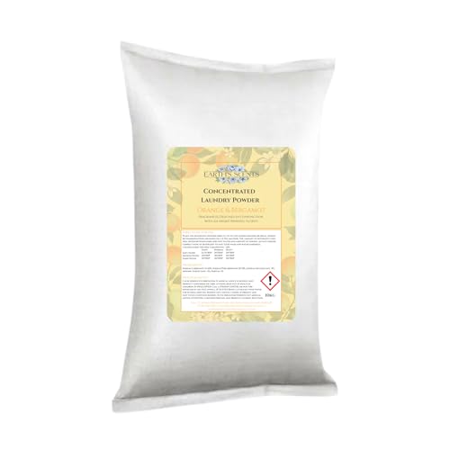Earth's Scents Orange & Bergamot Non-Bio Washing Powder 10KG - Professional Laundry Detergent 200 Washes