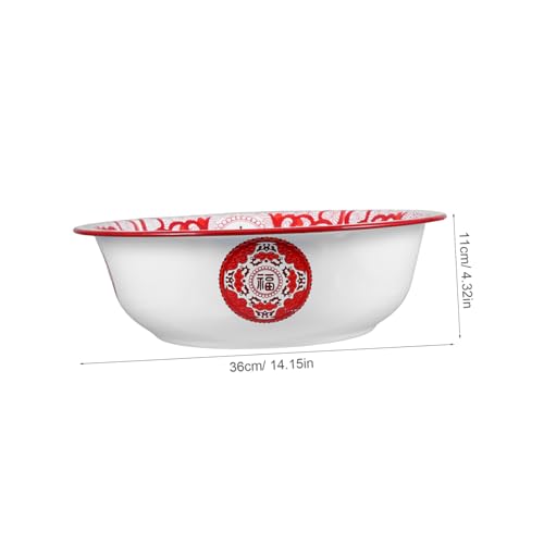 Tazón esmaltado vintage grande para cocina 36 cm miniatura 2