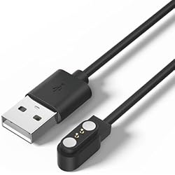 Cargador Universal Smartwatch 2 Pines Mugust Cargador para YAMAY SW021/SW01/SW023/SW025/ID216/ID205L/ID205S/ID205U/Uwatch/2/2S/3/3S/Ufit/GT/GS/Realme watch3,Cable de Carga USB Repuesto para Reloj Inteligente Accesorios(100cm)