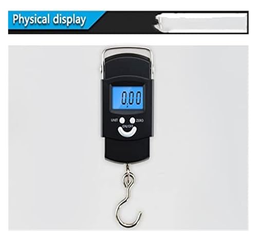 Portable Digital Luggage Scale 40kg/0.01kg - Mini Electronic Weighing Balance for Travel, Baggage, Fishing - Accurate Hanging Scale with LCD Display for Easy Reading