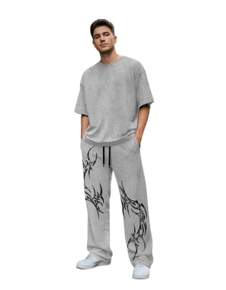 Men's Loose Fit Track Pant, Black, Tribal Print, Breathable Jogger for Gym, Running & Training-picture-20