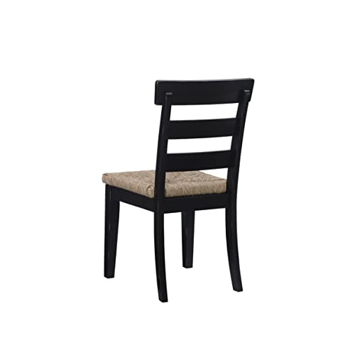 Linon Black Wood Woven Rush Seat, Minelli Dining Chair, Set Of 2 #TOP7
