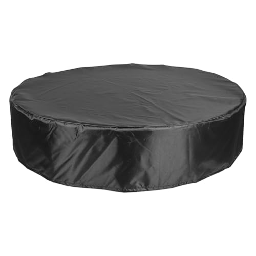 37-inch Oxford Fabric Ice Bath Tub Cover - Waterproof Cold Plunge Cover with Drawstring for Sun Protection and Cleanliness (Black)