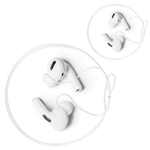 Podstring 紛失防止ストラップ ワイヤレスインイヤーイヤホン用 2個 (Airpods Pro 1st & 2nd, Sony, Beats, Samsung, Bose) (Airpods 2nd & 3rdには対応していません) - ホワイト