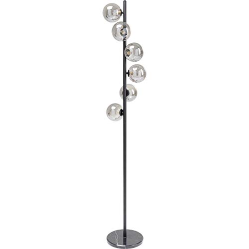 Kare Design Lámpara de Pie Scala Balls, Negro, Estructura de Acero y Pantalla de Vidrio, Iluminación Decorativa para Salón y Dormitorio, sin Bombilla Incluida, Altura 161 cm