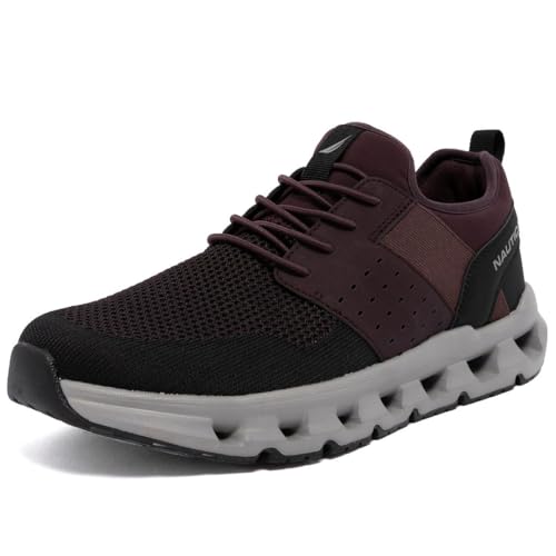 Image of Nautica Mens Running Sneakers Sport Fashion Lace-Up Athletic Soft Shoes for Gym Tennis Men - Cushioned, Breathable, Lightweight & Comfortable
