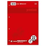 Staufen Premium Ringbucheinlagen - DIN A4, Lineatur 22 (5mm kariert), 50 Blatt, 4-fach Lochung, 90g/m² Premium Papier, 1 Stück