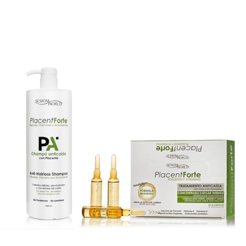 PACK especial TOTAL TRATAMIENTO ANTICAIDA PLACENT FORTE AMPOLLAS DE 36 UDSX10ML + CHAMPU TRATAMIENTO 1000ML Chatear con la tienda