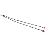 Lifting Chain Sling, Heavy Duty, 8mm Diameter, 2 Meter Length, 4.75 Tons Capacity, Adjustable with 2 Hooks for Crane Operations, Mining, Construction, and Steel Plants