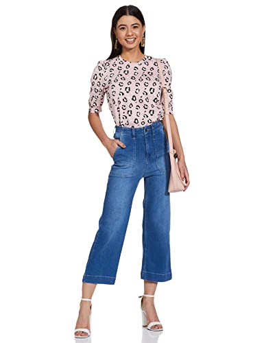 Image of Max Women's Printed Round Neck Sweatshirt with 3 /4 Sleeves