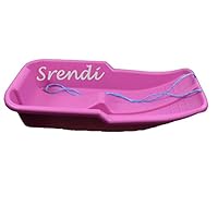 Srendi® PINK Heavy Duty Large Adults Kids Children Snow Sledge Toboggan Sledge Rope Sled Play Snow Ice