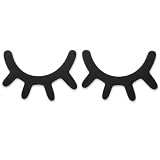 VOSAREA Sleepy Eyes Wall Decor: Wooden Eyelash Wall Art Decal Nursery Decor 3D Sleepy Eyes Stickers Prop for Christmas Baby Room Kids' Bedroom, Black