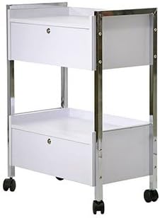Heavy Duty Locakable Trolley Cart w/ 2 Drawers & Shelves