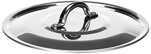 Pentole Agnelli Aluminio 2 mm Tapa Redonda con Puente sin Dobladillo, Brillante, Plateado, 20 cm