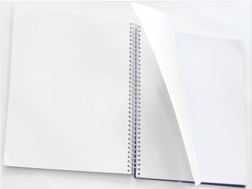 Image of Spiral Notebook Single Subject - 200 Pages, Unruled, Plain, A4, Long Size Plain Notebooks for School and College Students Pack of 6