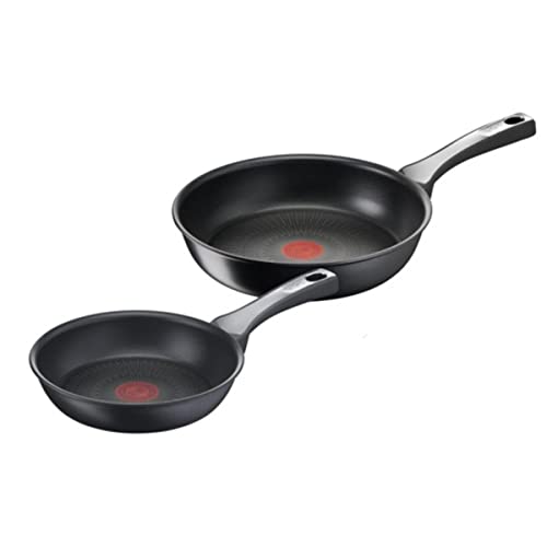 Tefal Unlimited On - 2 Sartenes de 20/26 cm con revestimiento muy resistente, Thermo-Signal, Thermo-Fusion, forma …