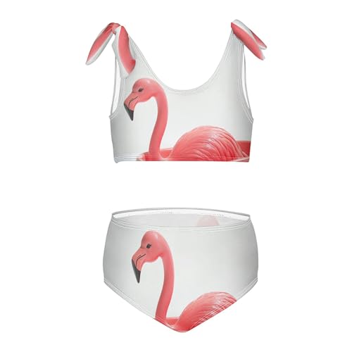 Cartoon Flamingo in Tub Girls Bikini Sets 2 Piece Swimsuits Bathing Suit Swimwear