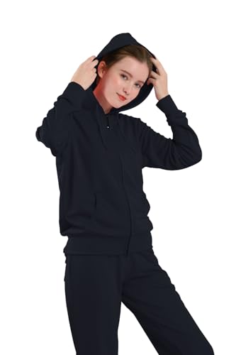 Image of LeeHanTon Womens Jogging Suits Sets Running Outfit Zipper Warm Up 2 Pieces Hoodie and Pant Tracksuit