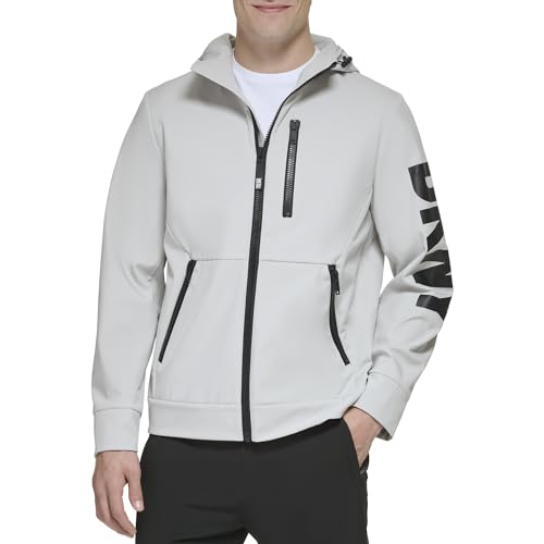 Image of DKNY Men's Hooded Logo Softshell Jacket