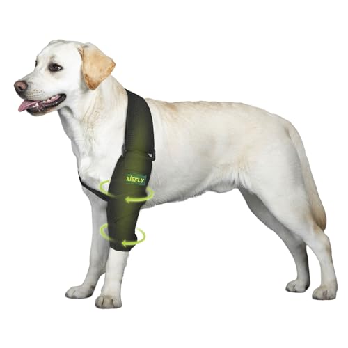 Image of Dog Elbow Pads for Dogs, Front Leg Elbow & Shoulder Support for Calluses, Pressure Sores, Arthritis, Prevent Licking Wounds, Dog Elbow Protector, Left Leg Size S