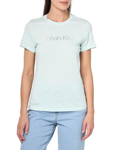 Calvin Klein Womens Performance Cotton Modal Graphic Logo Tee