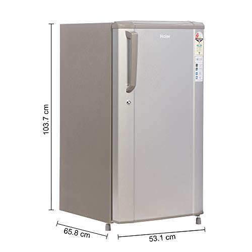 Image of Haier 170 L 2 Star Direct-Cool Single Door Refrigerator Appliance (HED-17TMS, Moon Silver)