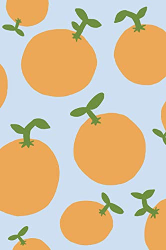 Oranges Notebook. Blue Blank Lined Journal