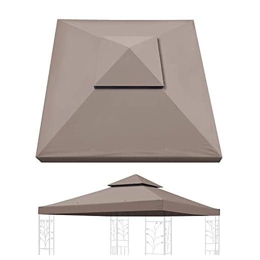 Best cafe umbrella YardGrow 8'x8' Double Tier Canopy