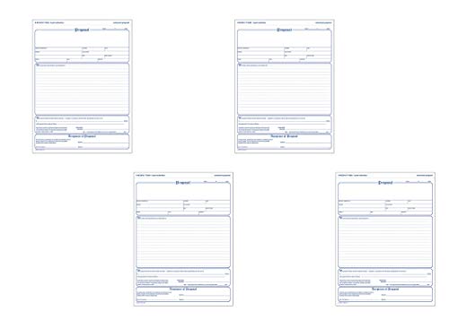 Adams Formularios de propuesta del contratista, 8.5 x 11.44 pulgadas, 3 partes, sin carbono, paquete de 50, blanco, canario y rosa (NC3819), 4 juegos