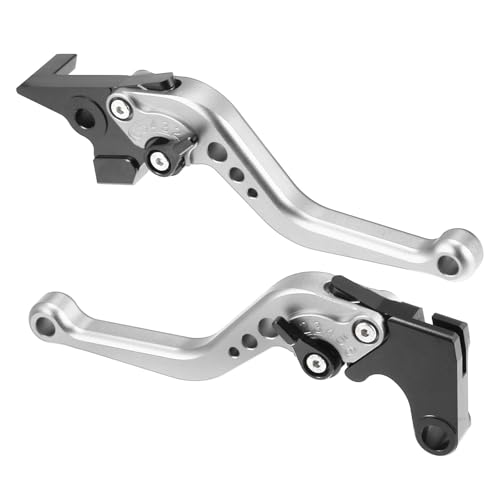 Manetas de embrague y freno para Yamaha FZ6 Fazer 2004-2010 plegables regulables plata 2