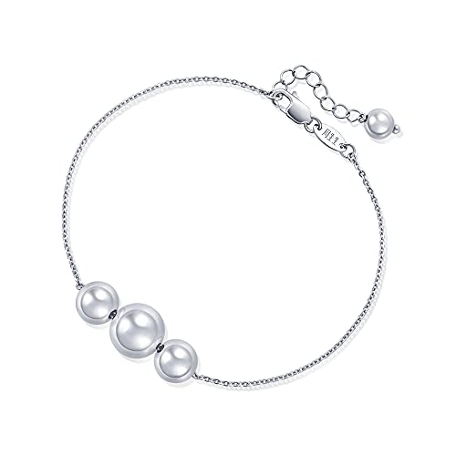 CHOW SANG SANG 950 Platinum Bead Bracelet for Women 92564B | 7.4
