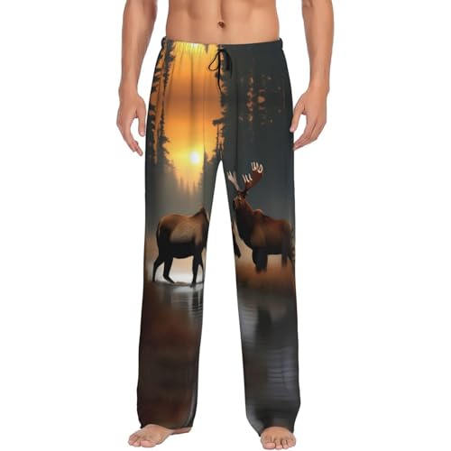 Pantalon de pyjama pour homme grand et fort XXXL avec poches latérales pratiques