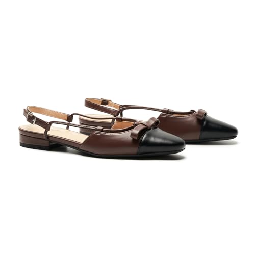 C.Paravano Women's Slingback Flats Cap Toe | Slingback Flats for Women | Sandal Women | Flat Shoes for Women2