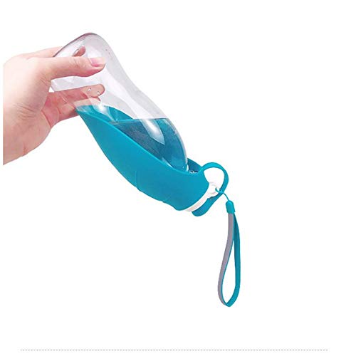 beautyhe Hundetrinkflasche Faltbar Abnehmbar Trinkflasche Hund Umweltfreundliches Abs-Kunststoffharz Hundetrinkflasche FüR Unterwegs FüR Nacht- Zuhause Blue Cover