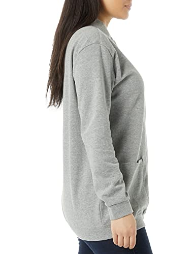 Image of AmeriMark Women Fleece Snap Button Cardigan Sweatshirt Coat - Ladies Soft Lightweight Warm Long Sleeve Jacket with Pockets