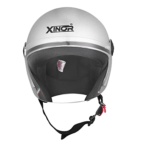 Image of Open Face Motorcycle Helmet for Men & Women | ISI Certified | Lightweight Helmet with Clear Visor - Medium