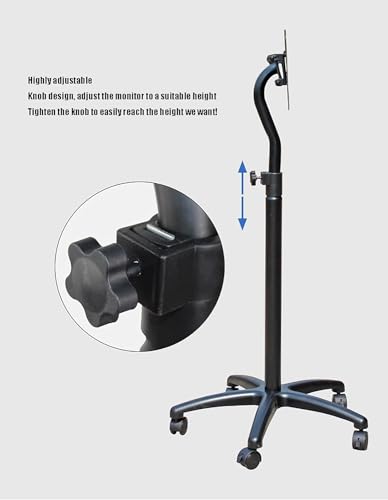 Soporte móvil para TV con ruedas y altura ajustable miniatura 3