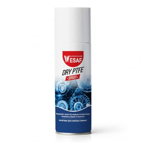 Image of Wesaf PTFE Dry Lubricant Spray 250g, Dry Lube for Food Processing and Packaging Machinery, Non-Stick, Anti-Friction and Dust Free (Grade-1011)